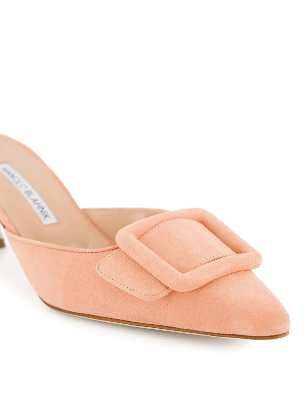 Manolo Blahnik Maysale muiltjes met puntige neus en gesp 0140