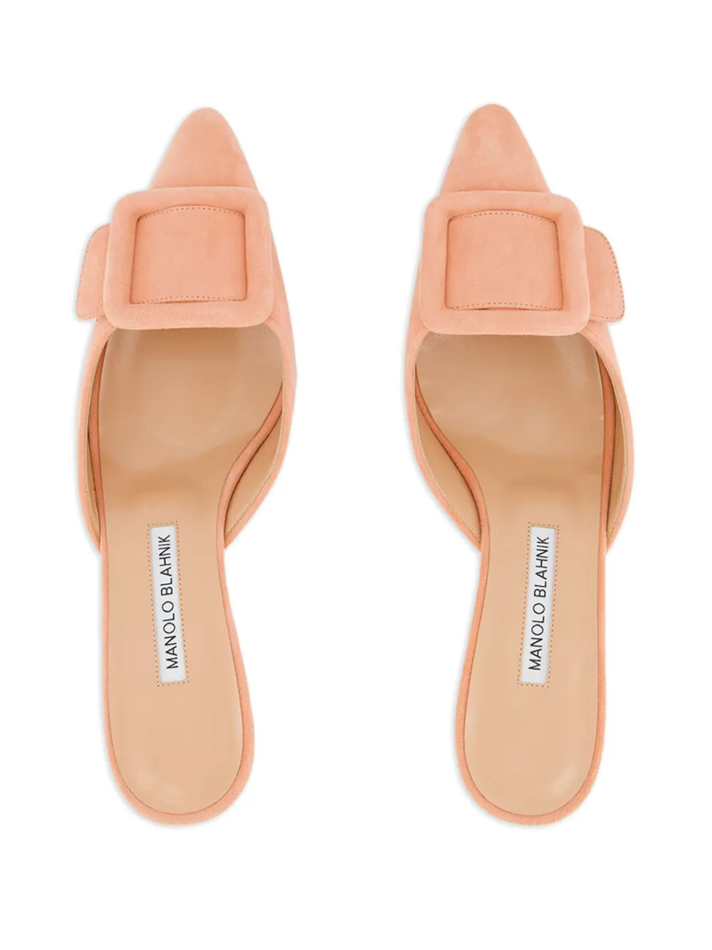 Manolo Blahnik Maysale muiltjes met puntige neus en gesp 0140