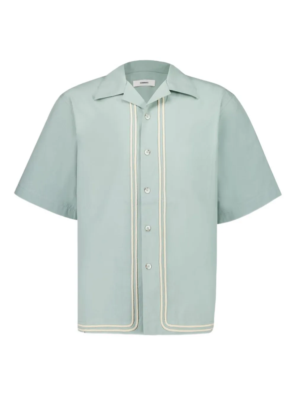 COMMAS camisa trenzada con cuello cubano | azul | Image 1