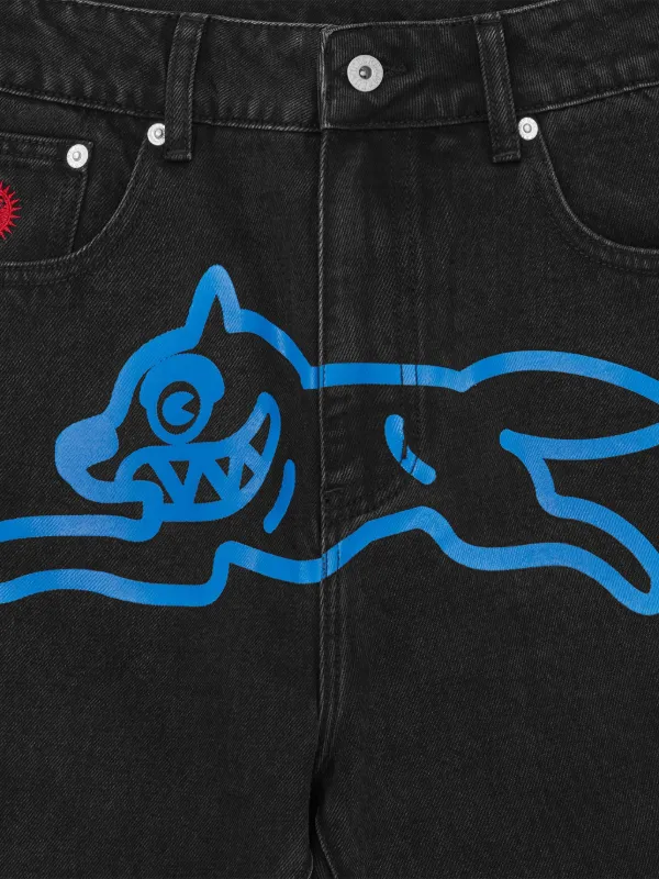 ICECREAM Calça Jeans Running Dog | Preto | FARFETCH BR