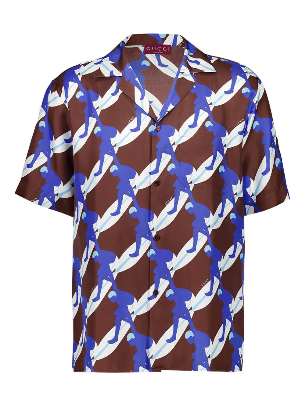 Gucci Overhemd met print Bruin