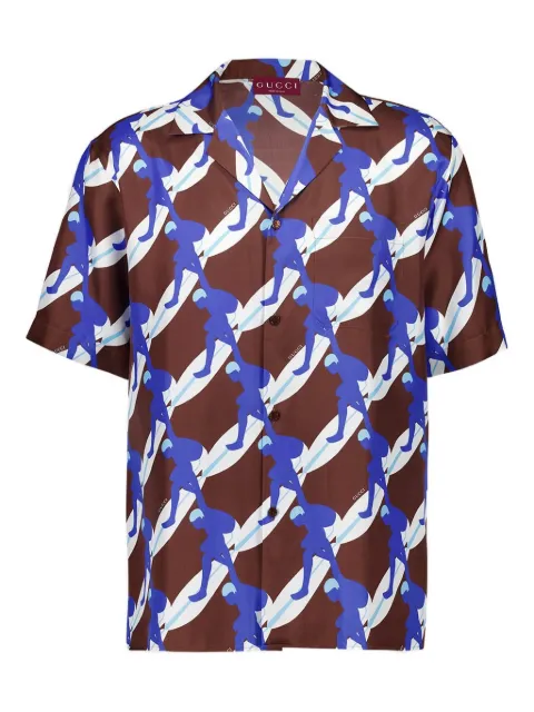 Gucci printed silk shirt