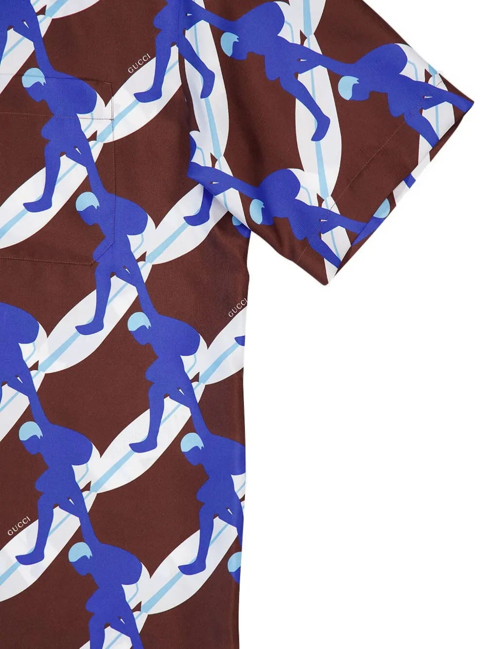Gucci Overhemd met print Bruin