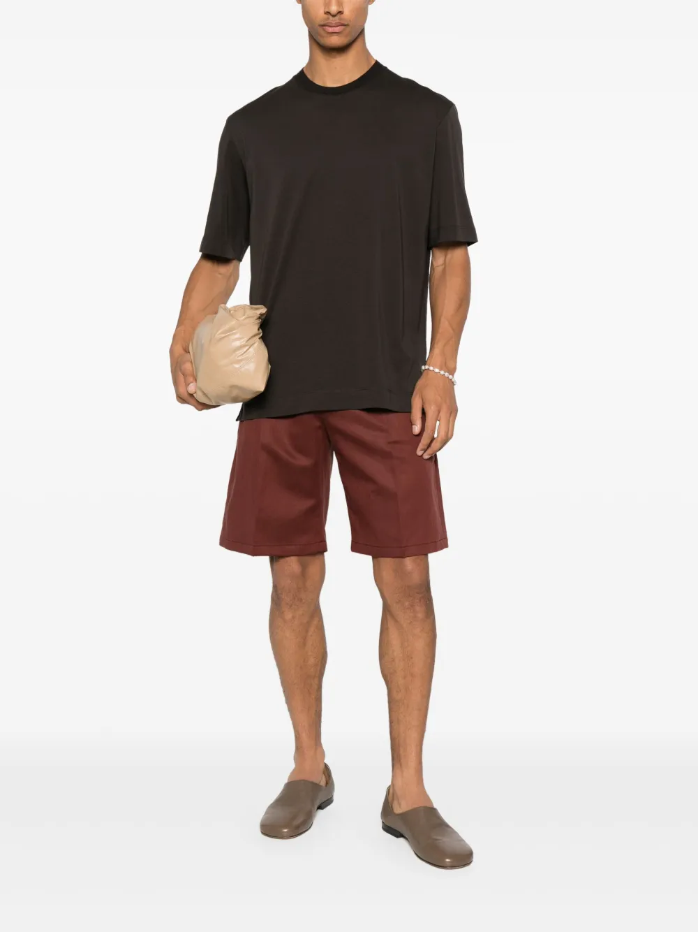 Zegna crew-neck T-shirt - Bruin