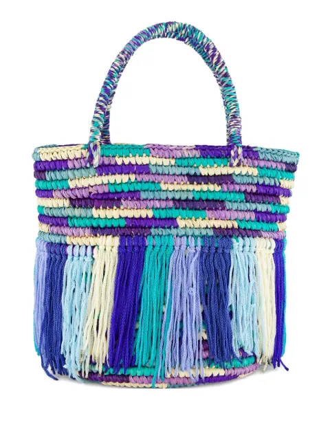 Sensi Studio Baby fringed woven tote bag