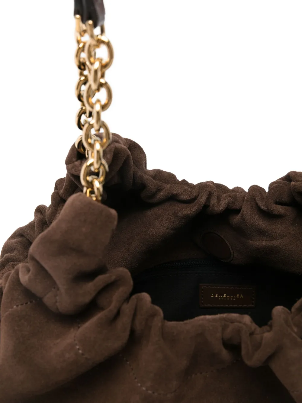Demellier Midi Miami Suede Shoulder Bag In Brown