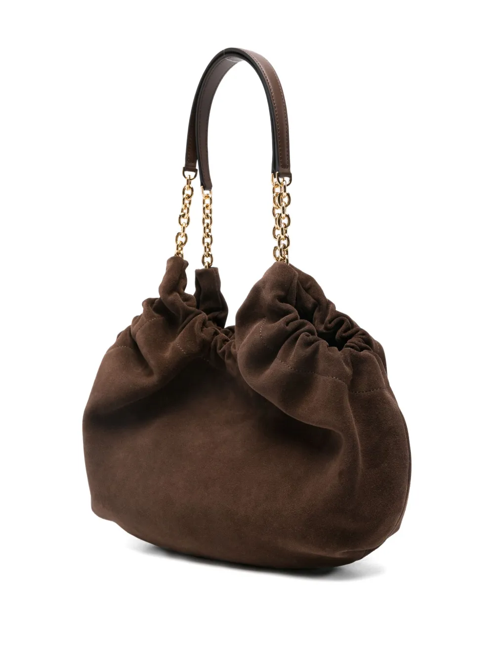Demellier Midi Miami Suede Shoulder Bag In Brown