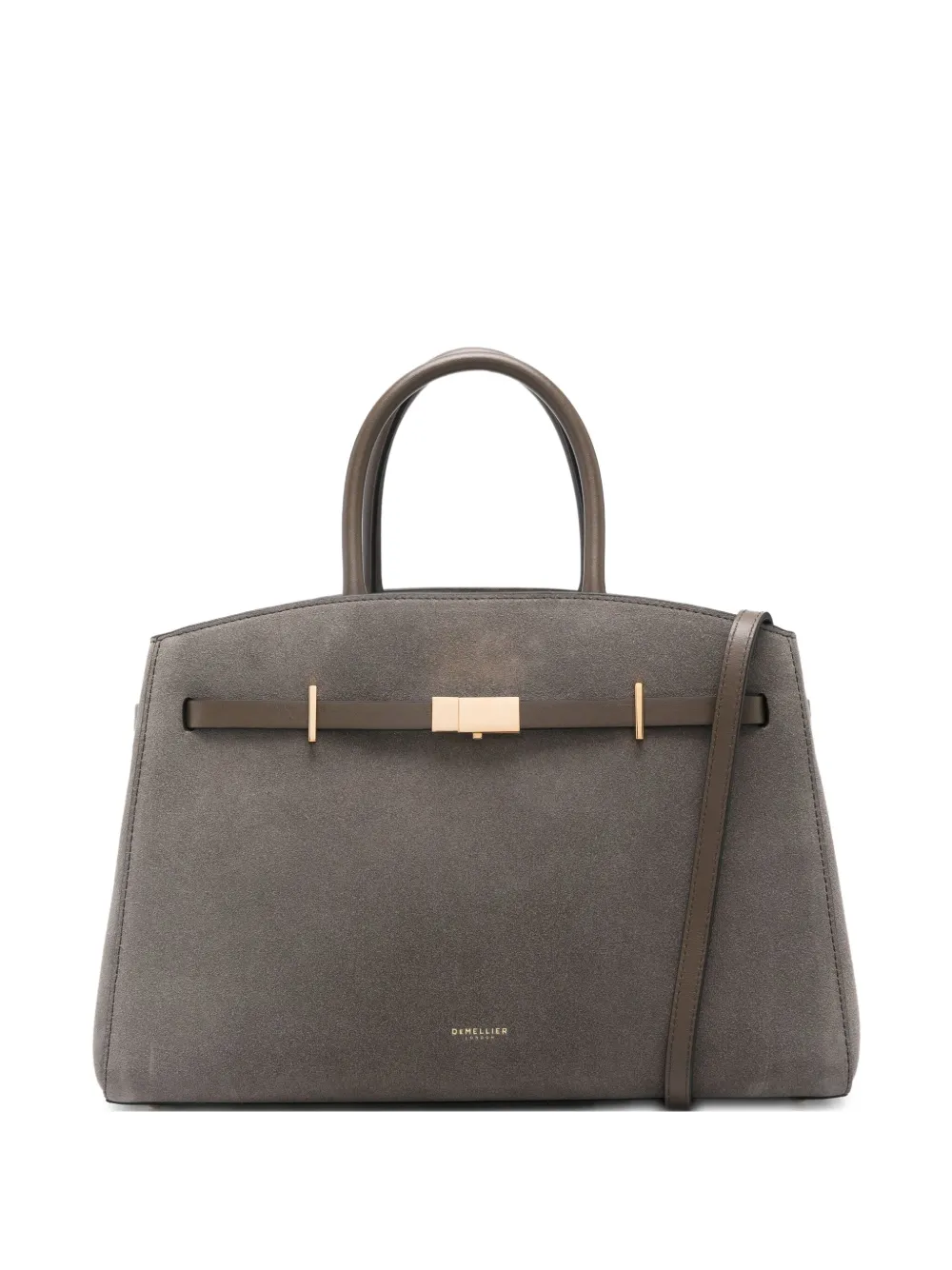 DeMellier Midi Hudson suede bag | Green | Image 1