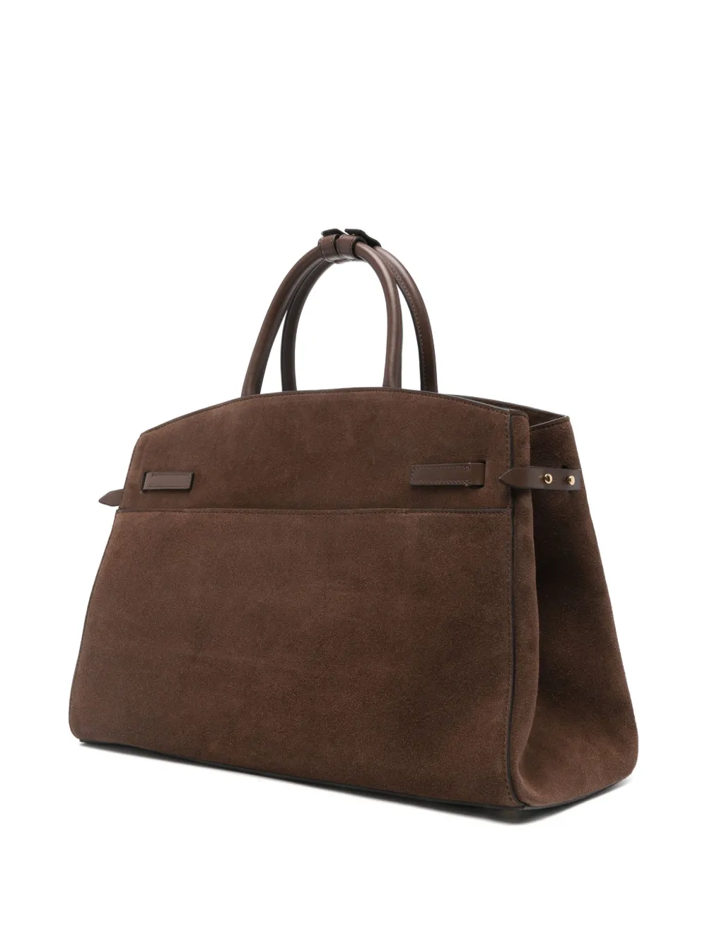 Demellier Hudson Suede Tote Bag In Brown