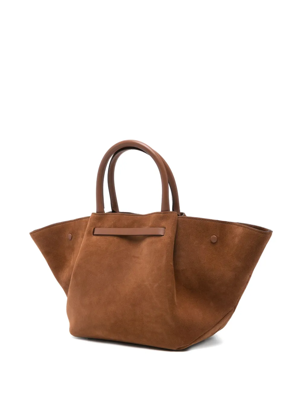 Demellier Midi New York Suede Tote Bag In Brown