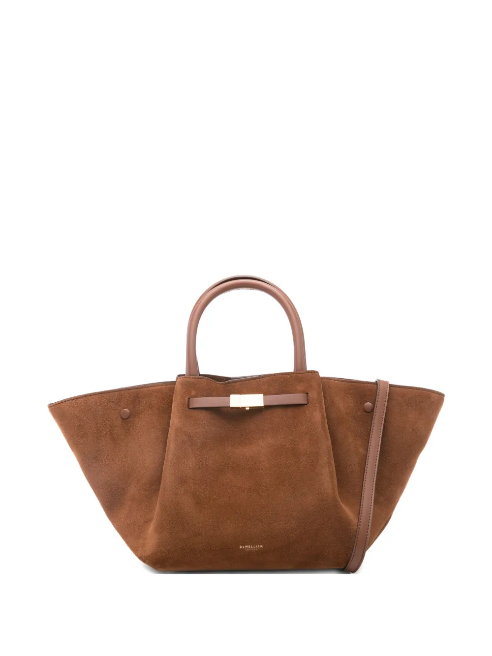 DeMellier Midi New York suede tote bag - Marrone