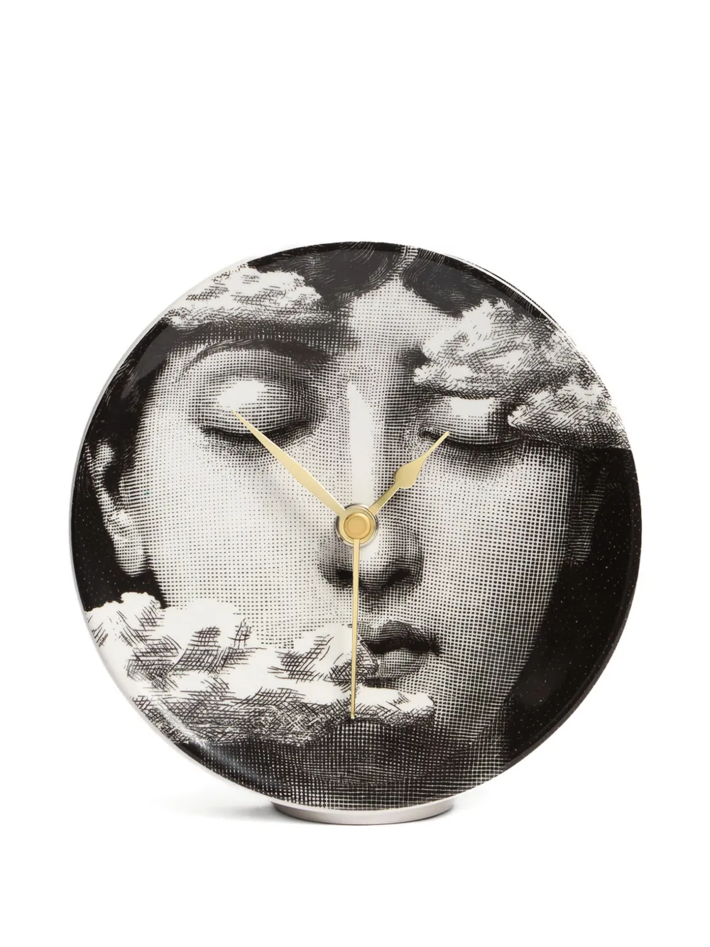 Fornasetti figurative-print table clock | Black | Image 1
