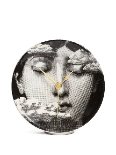 Fornasetti figurative-print table clock