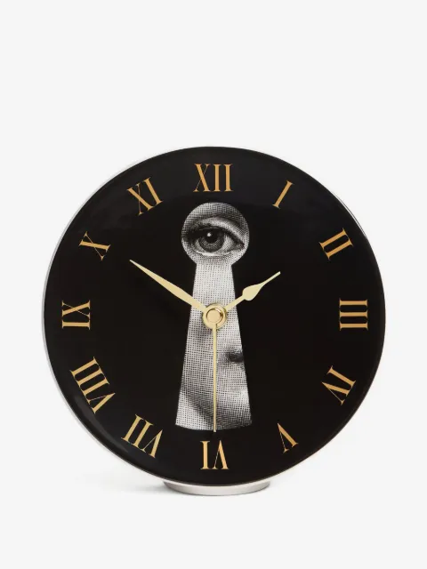 Fornasetti graphic eye-motif clock
