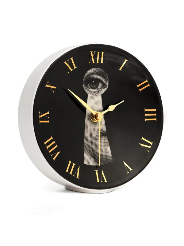 Fornasetti Orologio Da Parete Con Stampa | Nero | FARFETCH IT