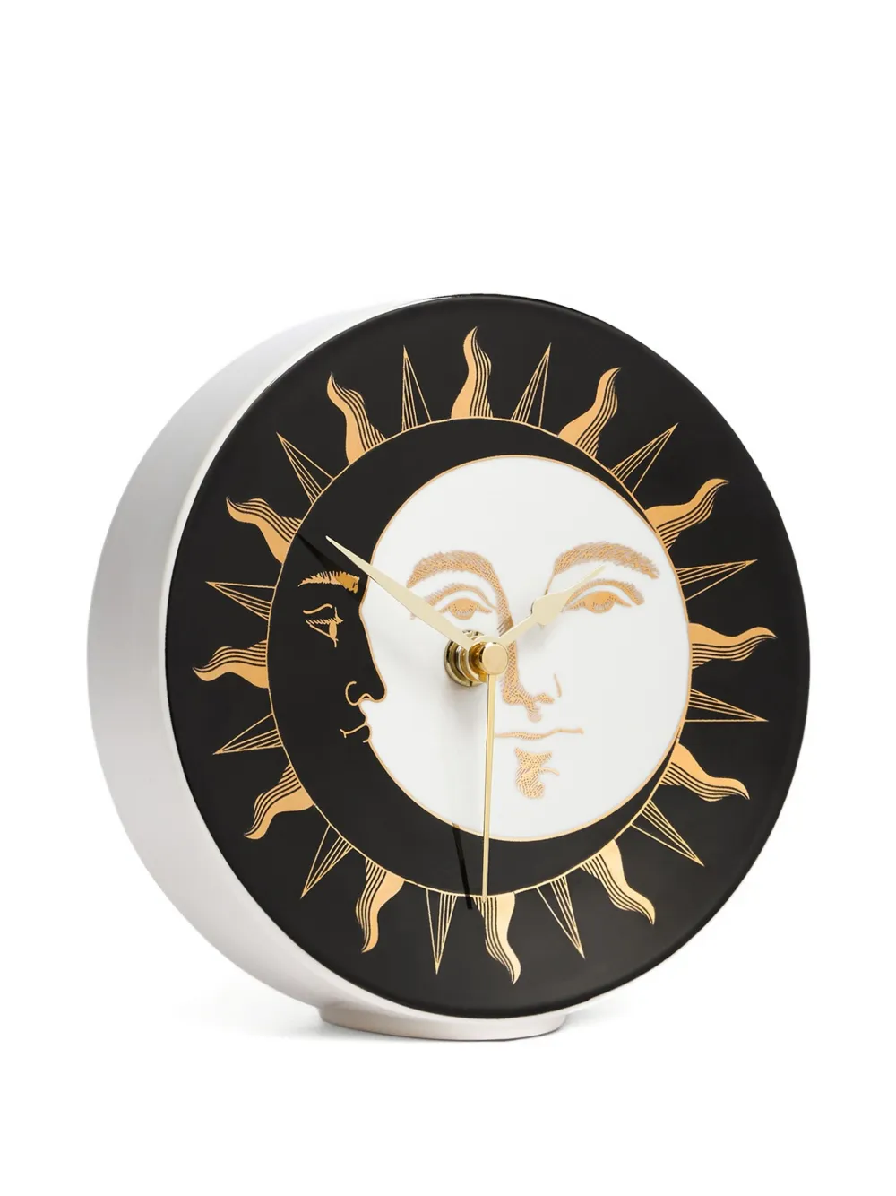 Fornasetti Sun And Moon Decorative Clock In Black