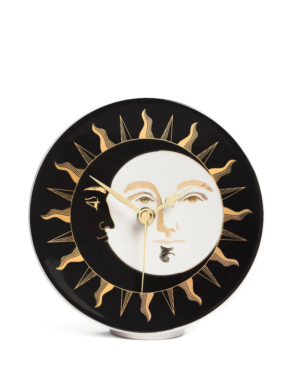 Fornasetti Sun And Moon Decorative Clock In Black