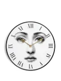 Fornasetti facial illustration wall clock - White