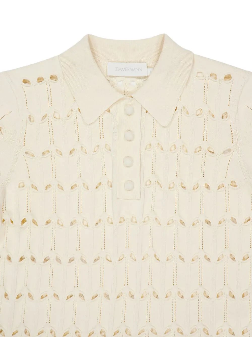 ZIMMERMANN Rhiannon poloshirt Beige