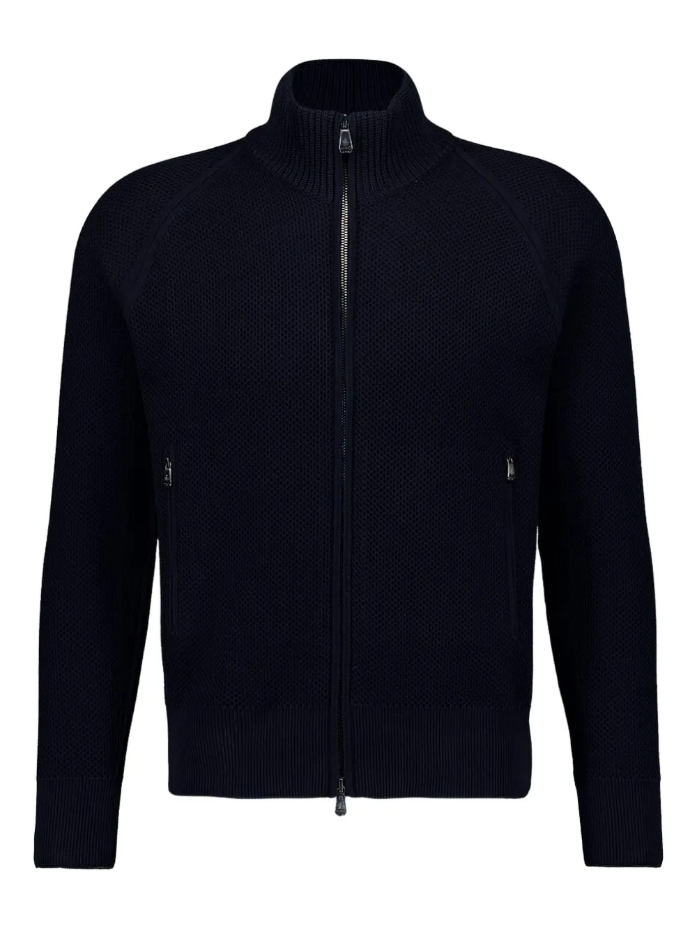 Piacenza Cashmere knitted bomber jacket | Blue | Image 1