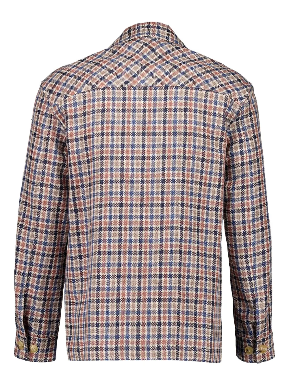 Piacenza Cashmere Geruit overhemd - Beige