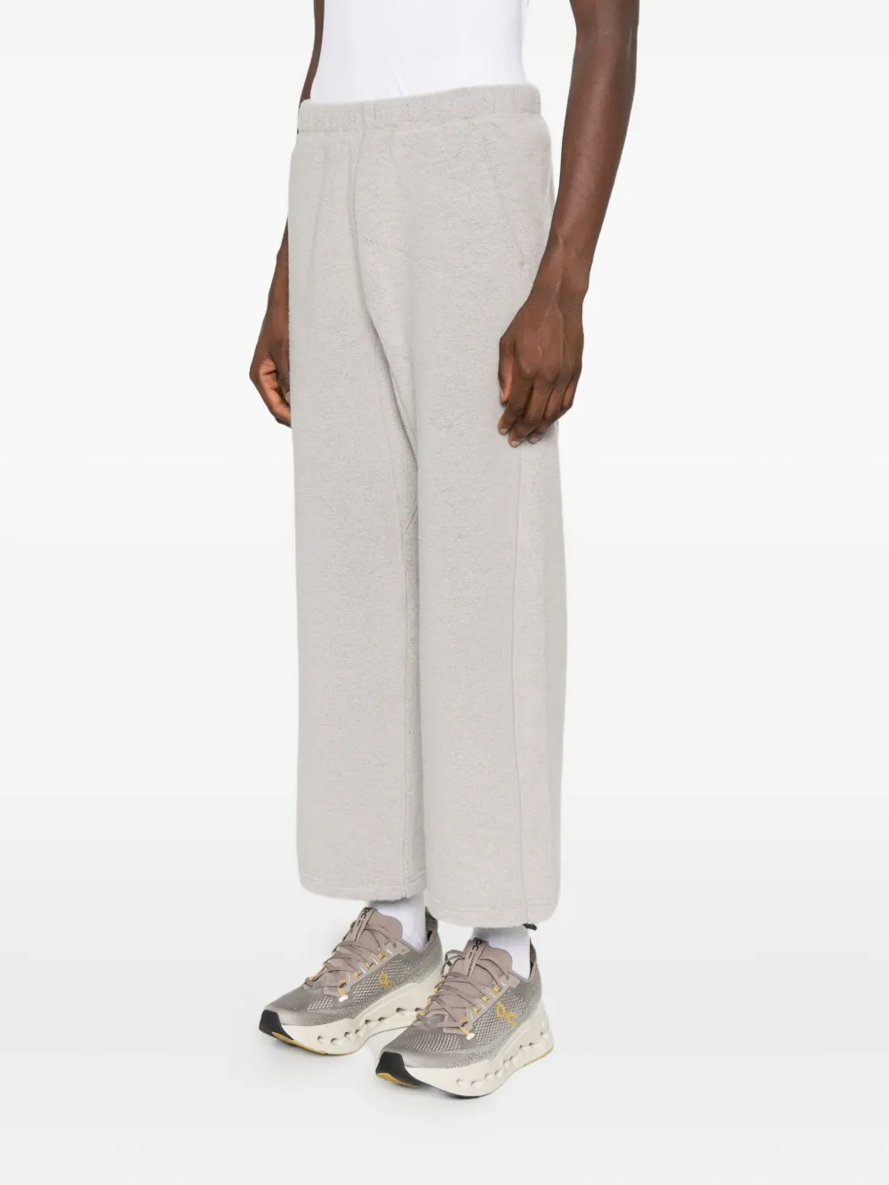 Goldwin 0 Fleece-texture Track Pants In Gray