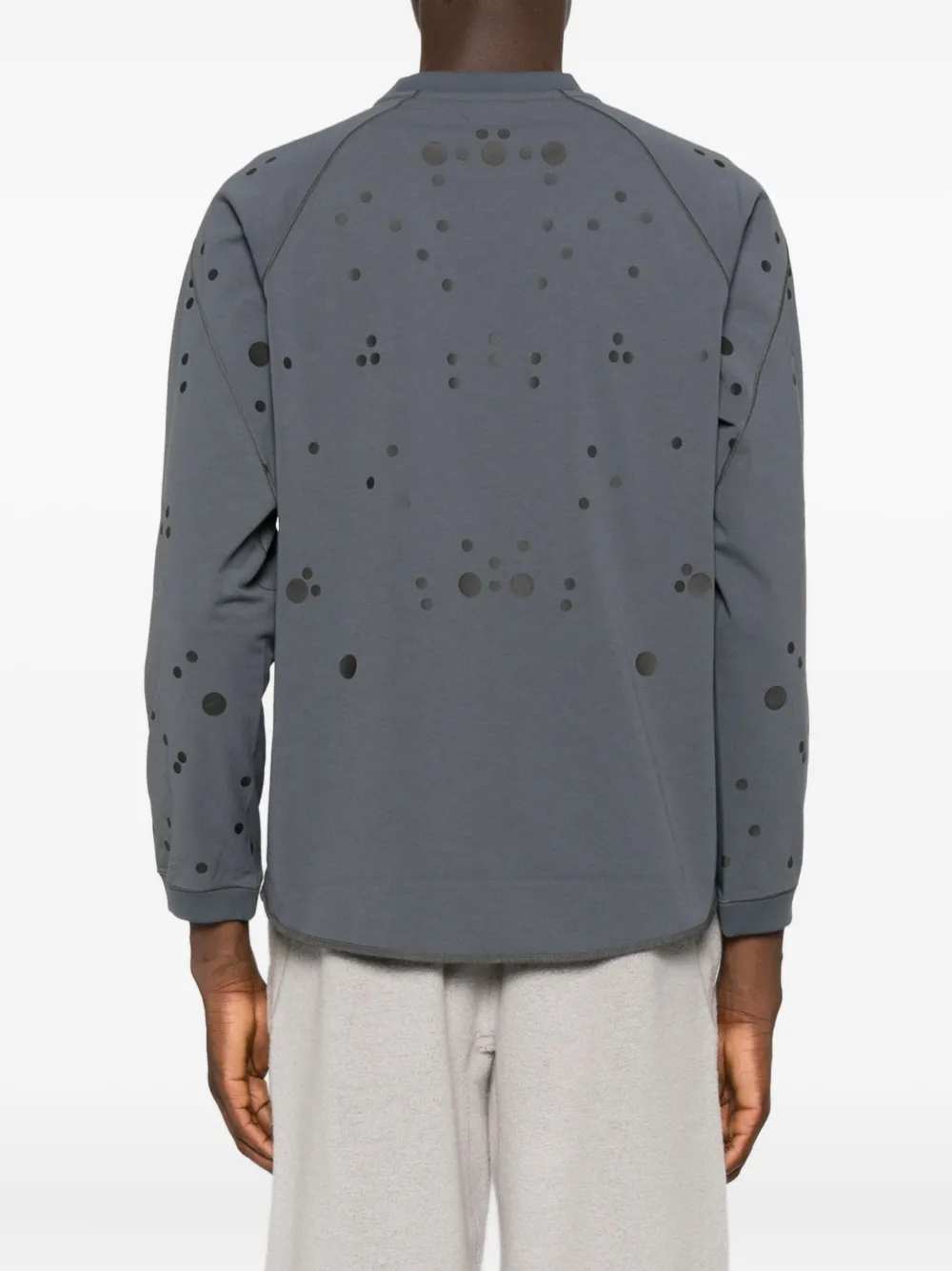 Goldwin 0 Polka-dot Long-sleeve T-shirt In Gray