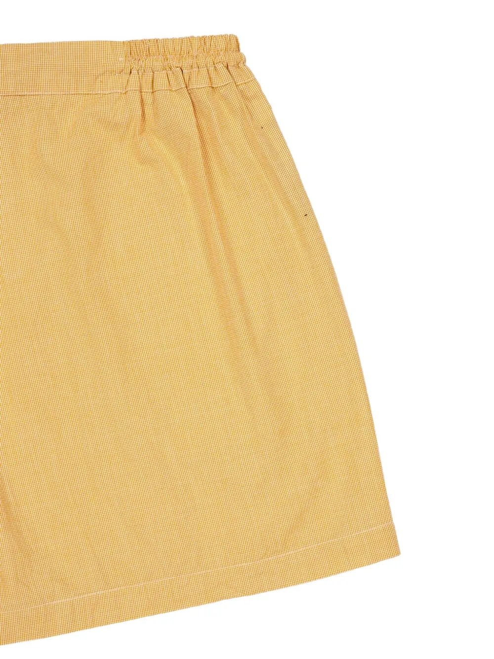 Baziszt Anab Embroidered-fruit Drawstring Shorts In Yellow