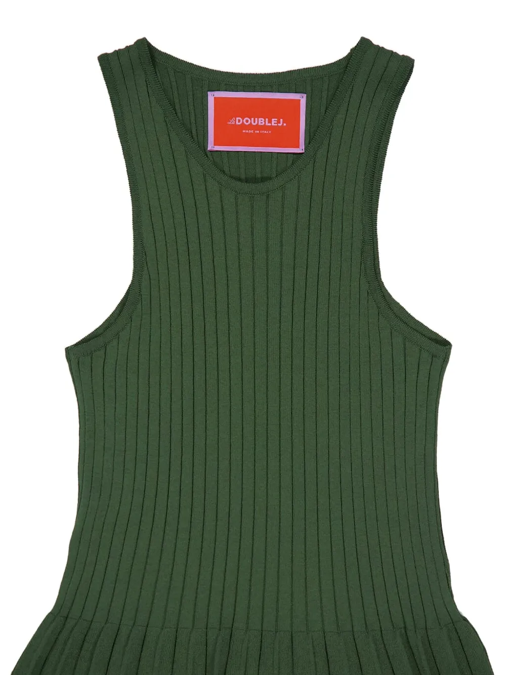 La DoubleJ ribbed pleated maxi dress - Groen