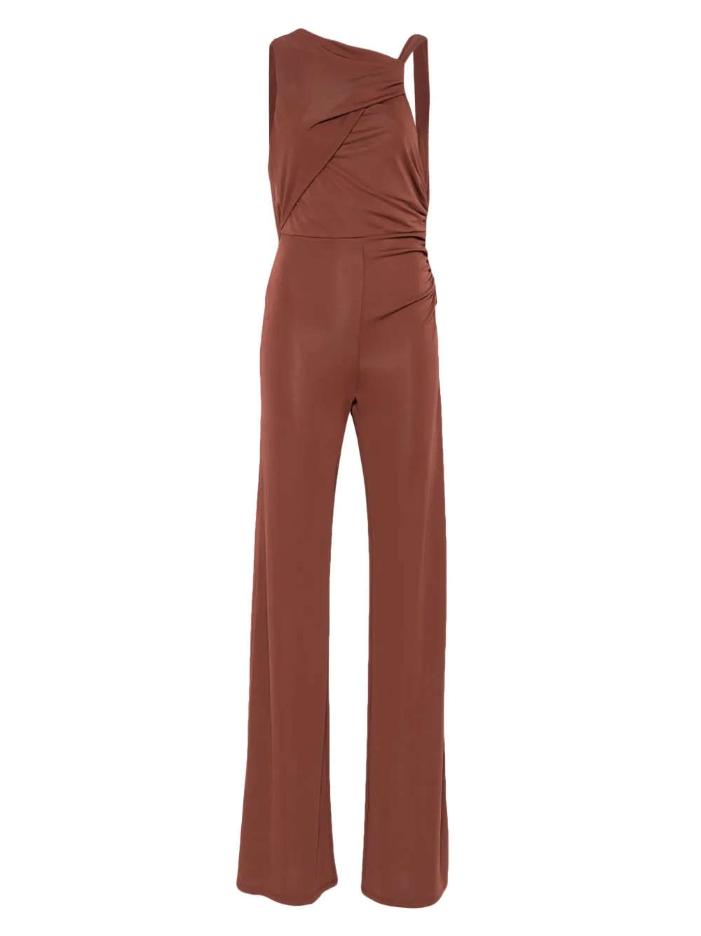 THE ANDAMANE asymmetric jumpsuit | Brown | Image 1