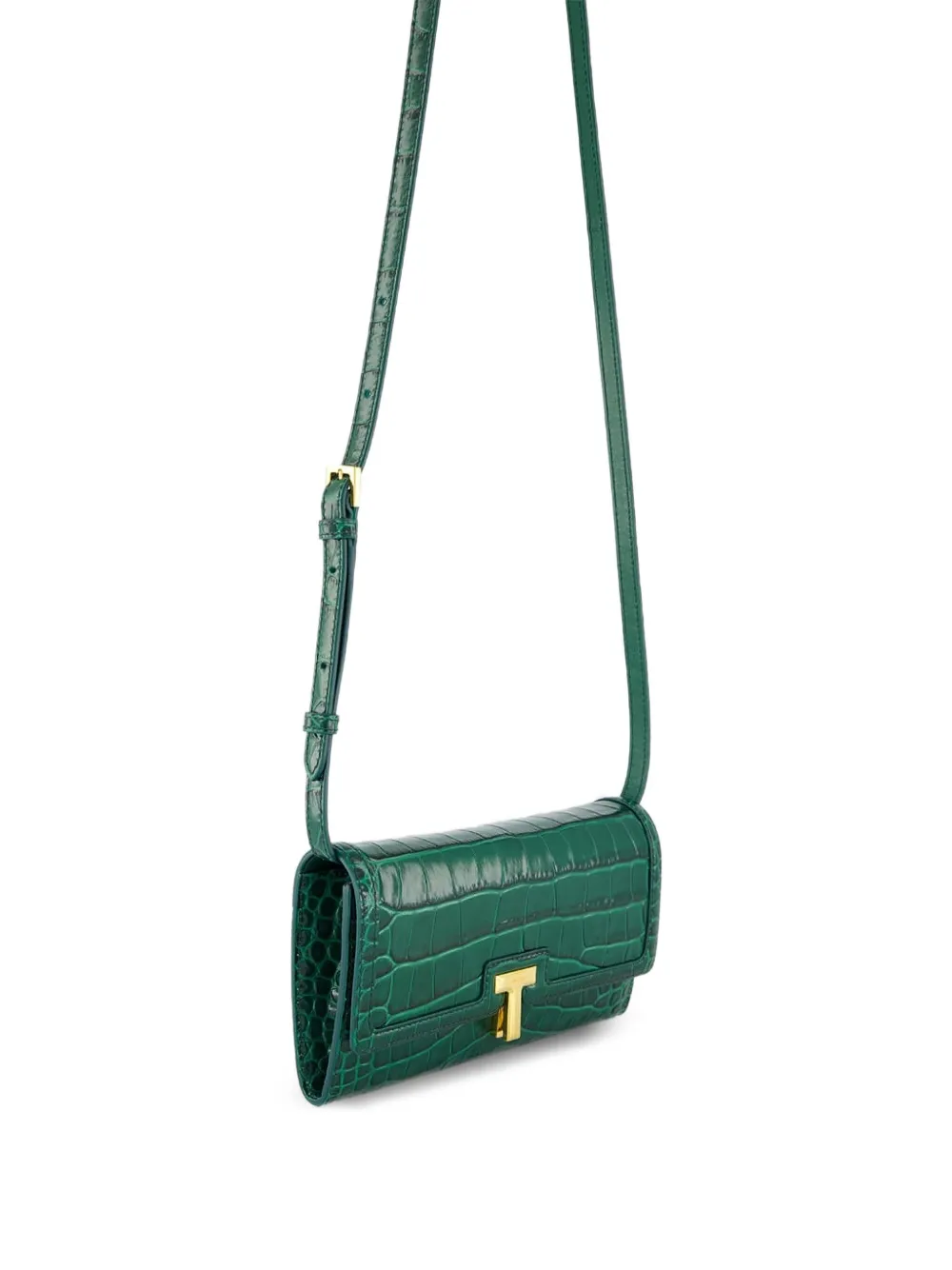 TOM FORD Tas met krokodillen-reliëf Groen