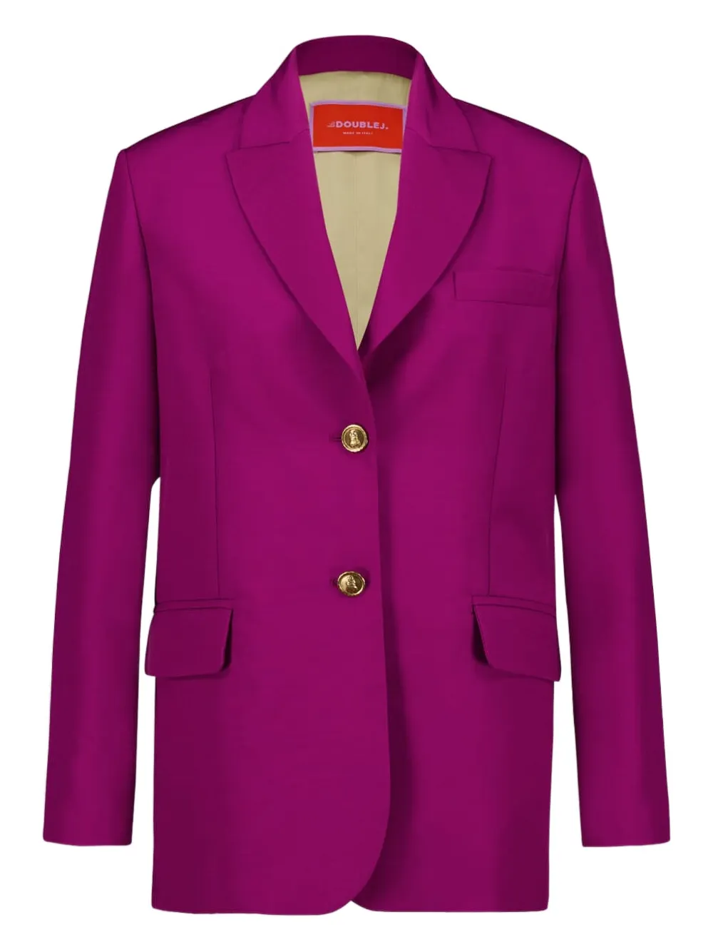 La DoubleJ Blazer met enkele rij knopen Paars