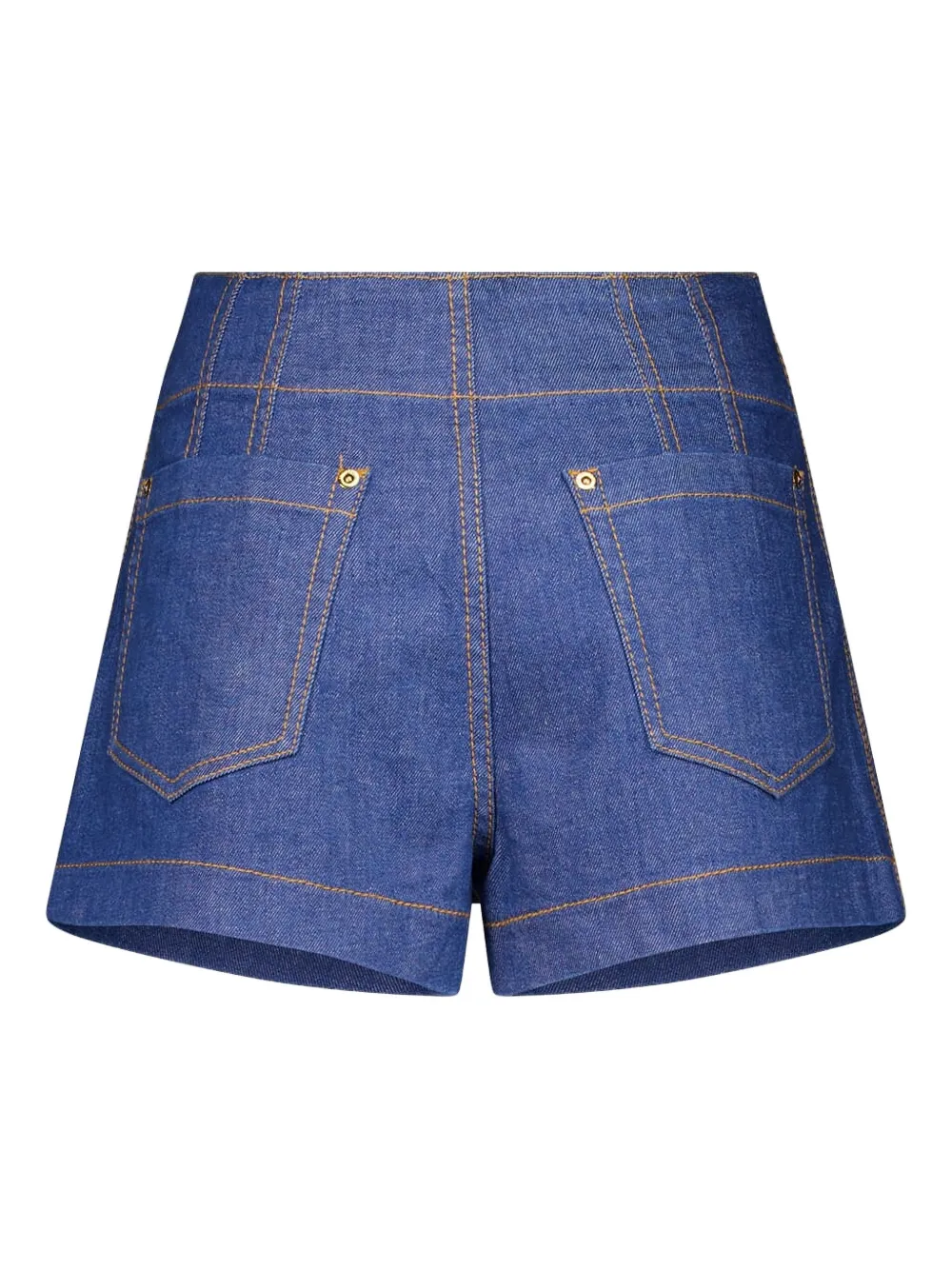 ZIMMERMANN Wylie denim shorts met gevlochten zak Blauw