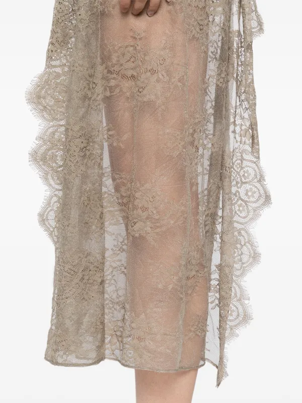 Christopher Esber Floating Lace Dress | Green | FARFETCH