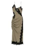 Christopher Esber Crimped lace dress - Green