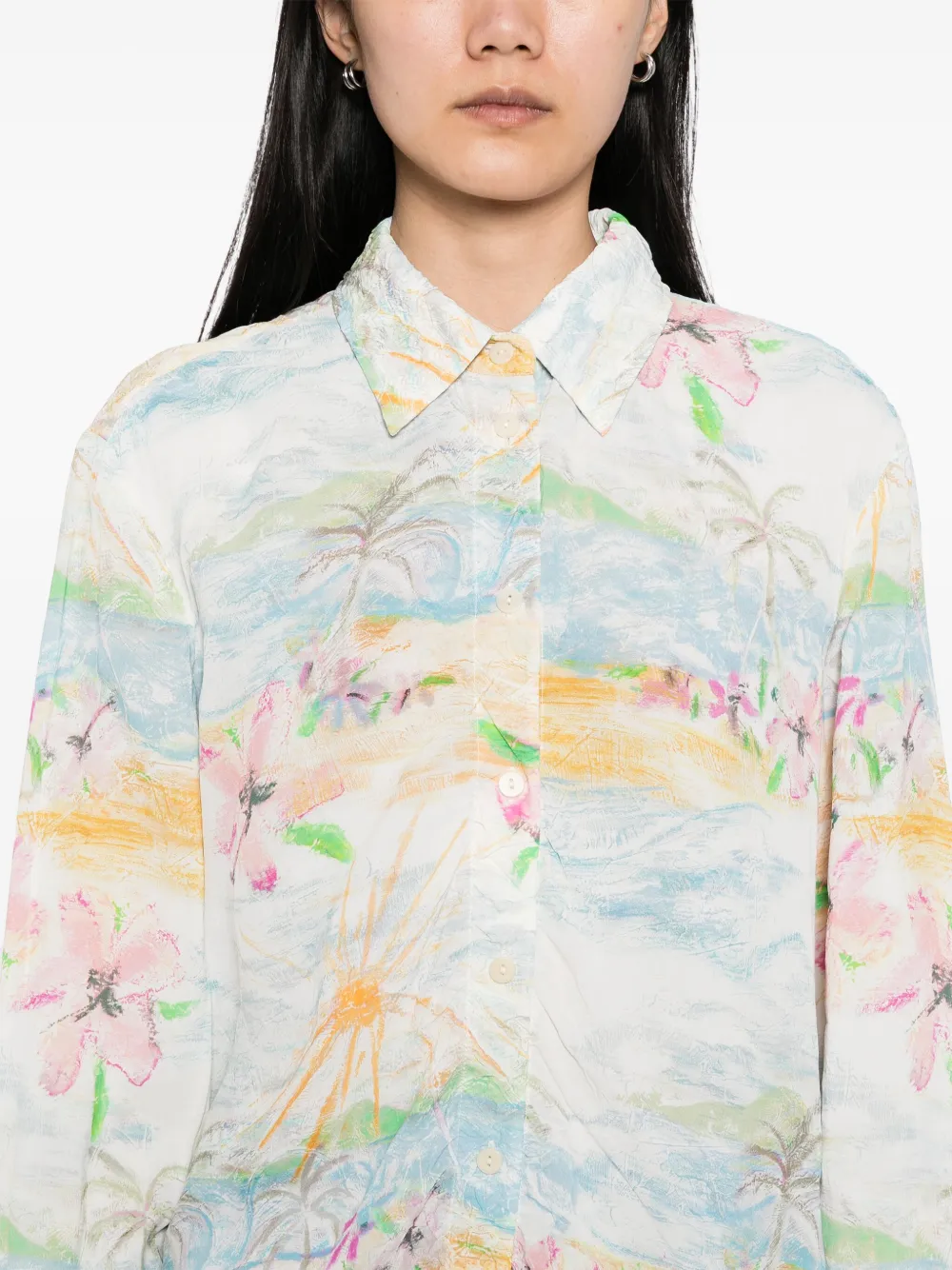 Christopher Esber Bahia blouse Wit