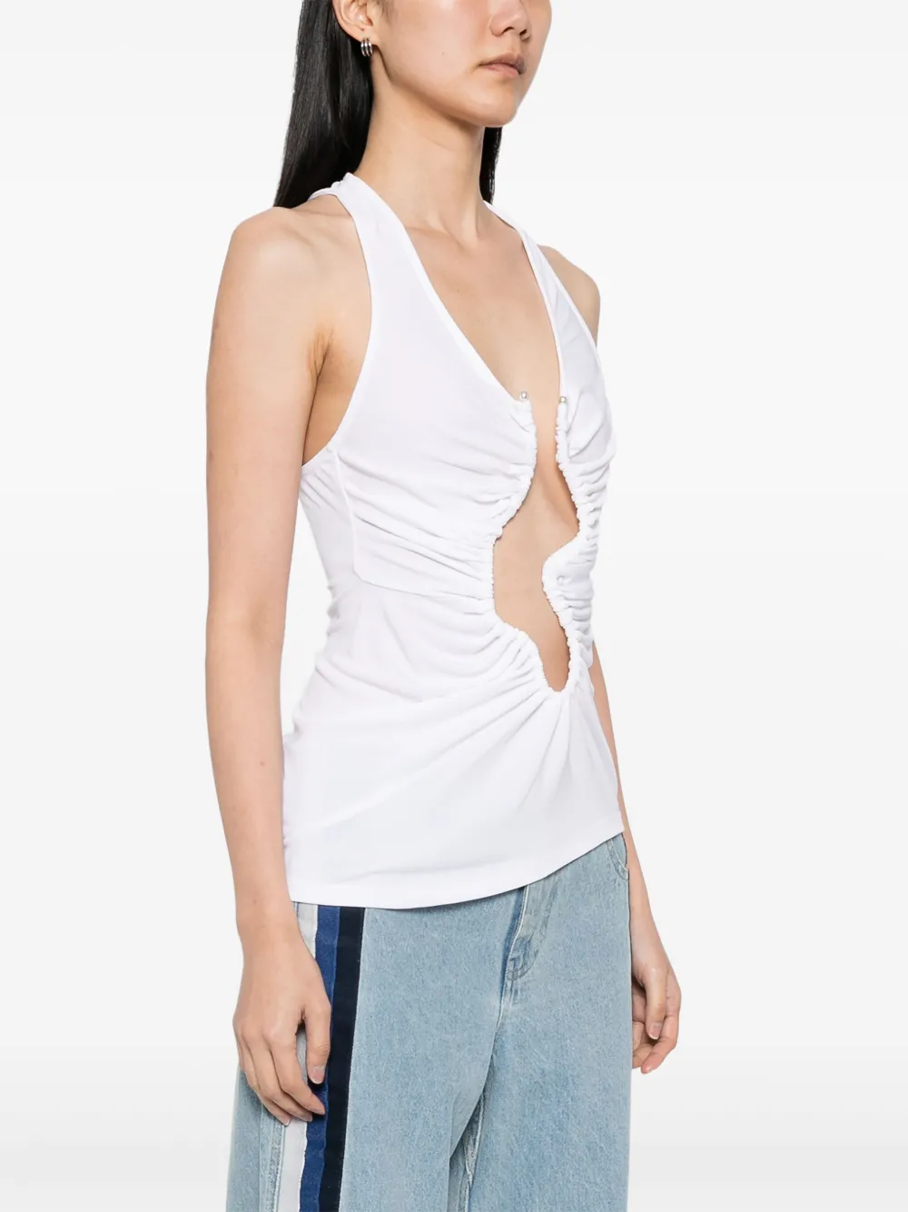 Christopher Esber Salacia Cutout Ruched Tank Top