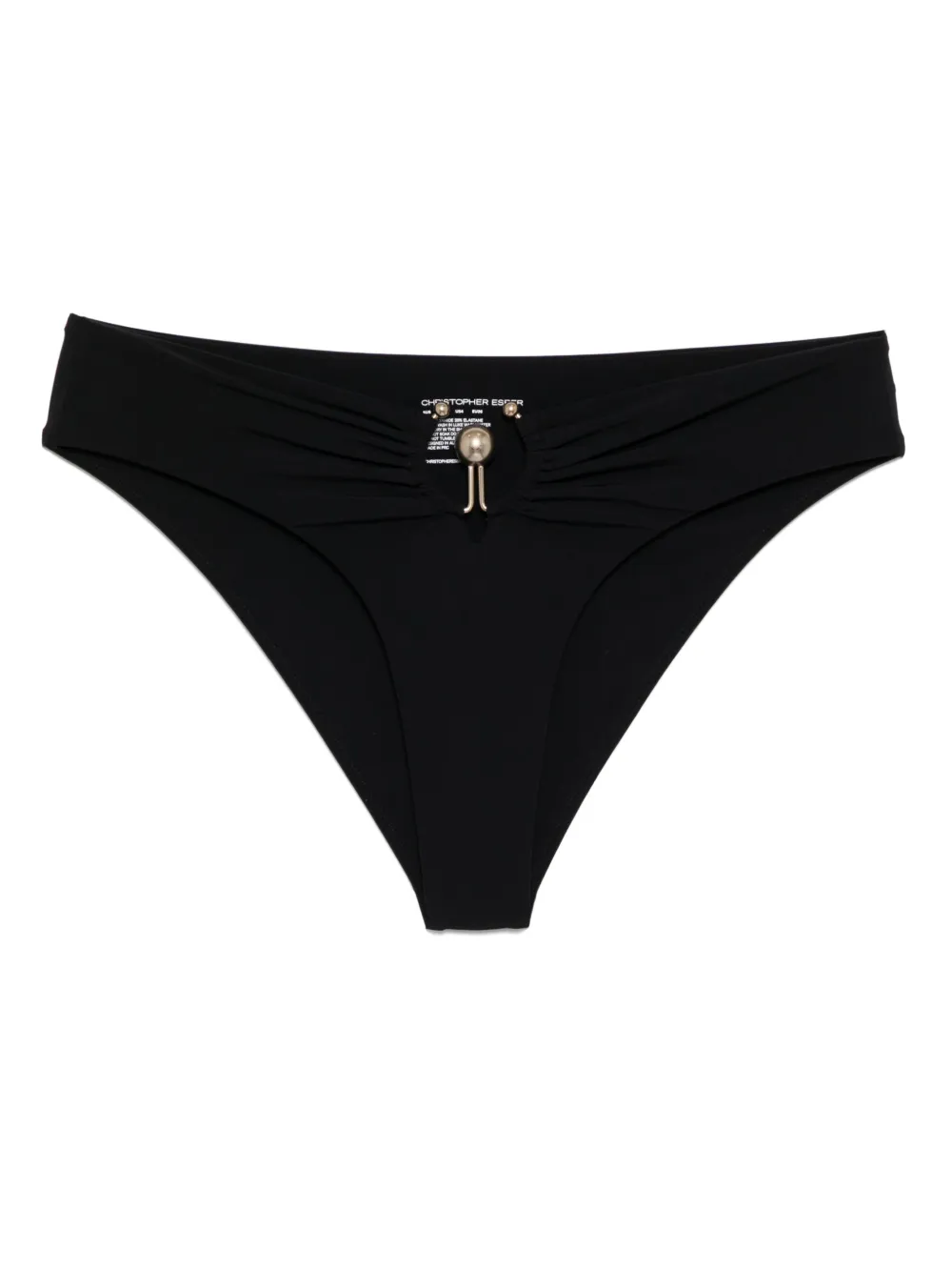 Christopher Esber ruched orbit high brief | Black | Image 1
