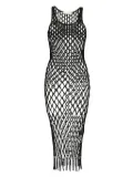 Christopher Esber mesh-knitted tank dress - Black