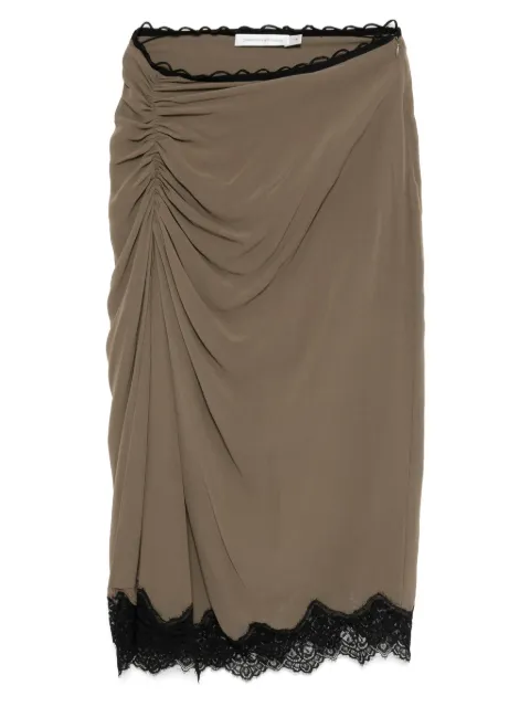 Christopher Esber lace-crimped skirt