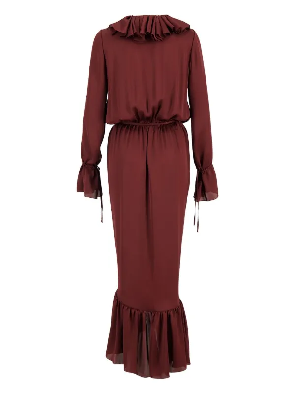 Saint Laurent Silk Dress Red FARFETCH ID