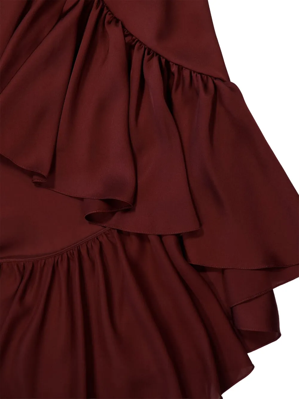 Saint Laurent Zijden jurk Rood