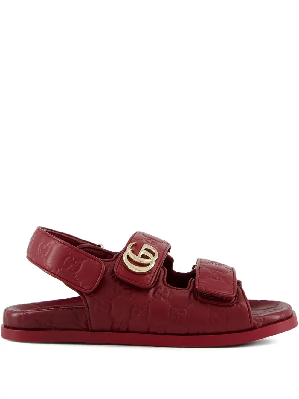 Gucci Double G flat sandals Red
