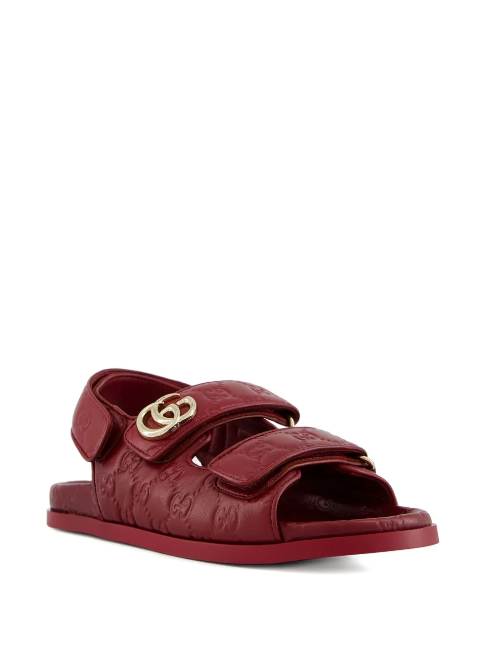 Gucci Double G flat sandals Red