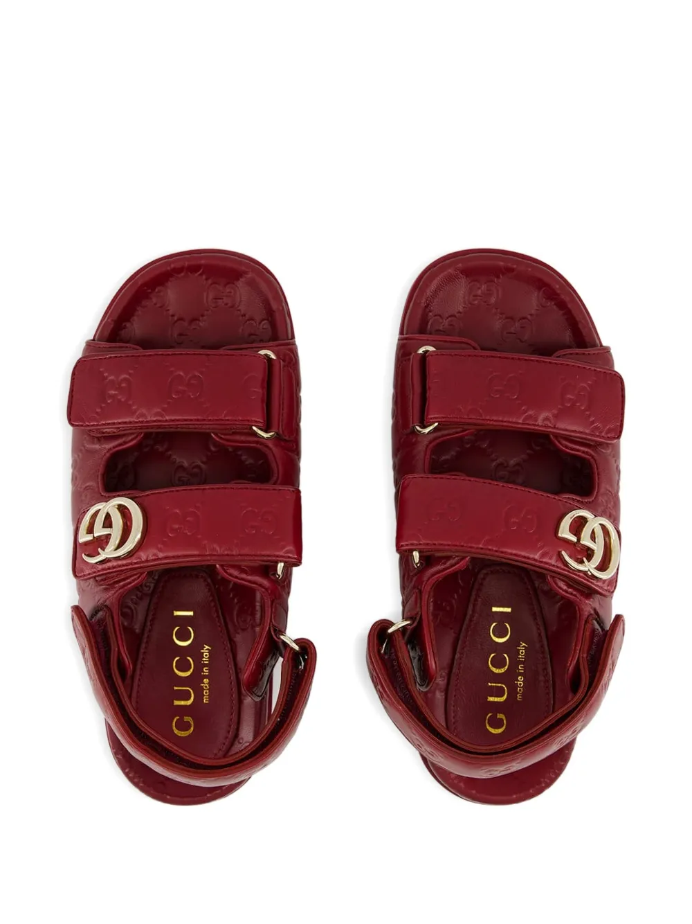 Gucci Double G flat sandals Red