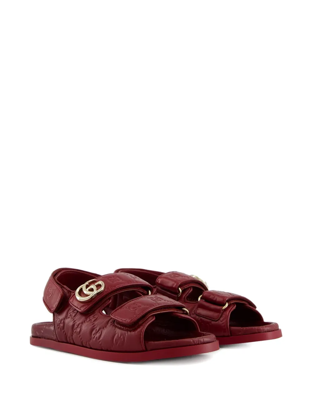 Gucci Double G flat sandals Red