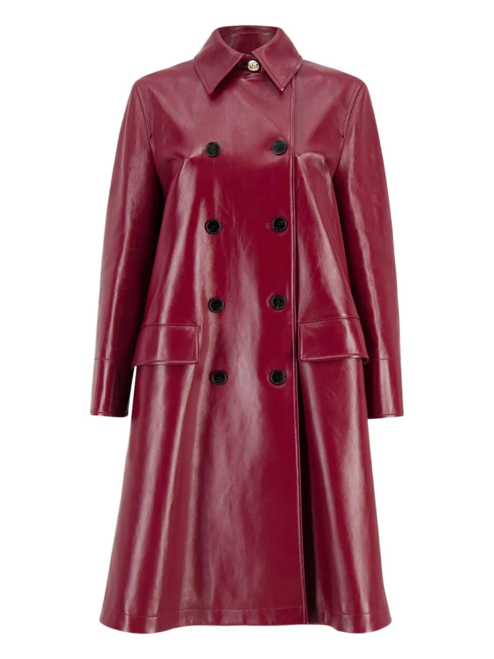Gucci Leren trenchcoat Rood
