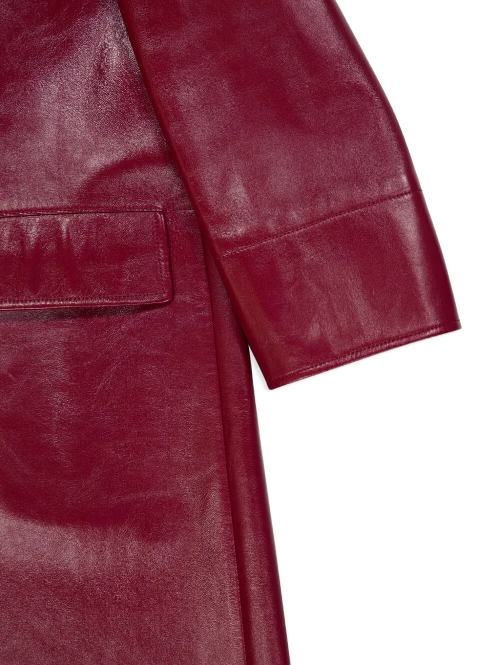 Gucci Leren trenchcoat Rood