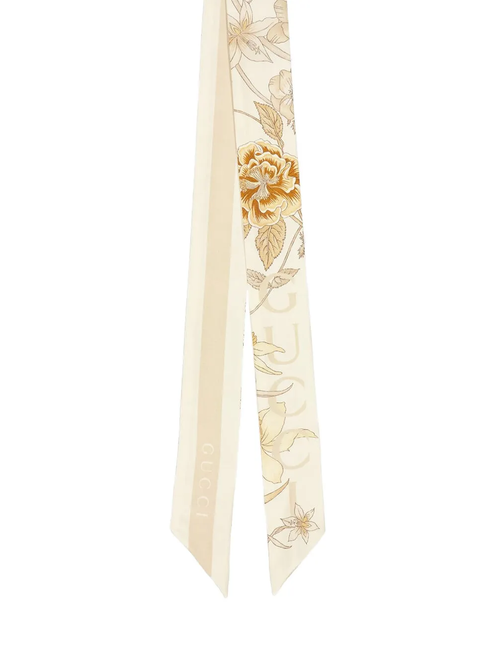 Gucci Sjaal met bloemenprint - Beige