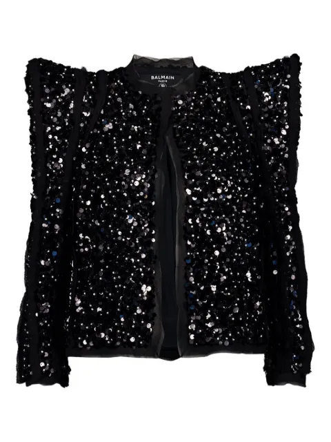 Balmain chamarra con lentejuelas